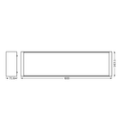 Osram LED Lichtleiste Office Line 0,6m RC 20W/4000K 2300lm neutralweiß dimmbar weiß IP20 – Maßzeichnung