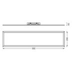 Osram LED Panel Planon Plus 300x600mm 22W/4000K 1600lm neutralweiß nicht dimmbar weiß IP20 – Maßzeichnung