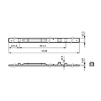 Philips Leuchte LL551X 105S/840 NE DIA WB WH 65W 10.500lm IP20 – Maßzeichnung