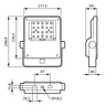 Philips Leuchte BVP111 LED51-4S/740 OFA52 31W 4.437lm IP66 – Maßzeichnung