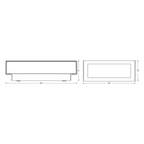 Osram LED Wandleuchte Endura Style Nova 10W/3000K 700lm warmweiß nicht dimmbar dunkelgrau IP54 – Maßzeichnung