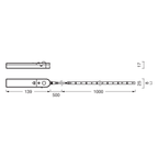 Osram LED-Band Motion Sensor Battery 1m 2W/3000K 100lm warmweiß nicht dimmbar weiß IP20 – Maßzeichnung