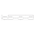 Osram LED Deckenleuchte Orbis Flame 3-flammig Click 16,5W/3000-4000K 1050lm tunable white nicht dimmbar weiß IP44 – Maßzeichnung