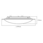 Osram LED Deckenleuchte Orbis Sparkle Remote-CCT 560mm 38W/2800-6000K 2800lm tunable white dimmbar weiß IP20 – Maßzeichnung