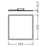 LEDVANCE PANEL LED 600 40W 3000K 4000lm warmweiß – Maßzeichnung