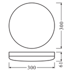 Ledvance Surface Compact IK10 24W/4000K IP65 1920lm 120 ° kaltweiß nicht dimmbar – Maßzeichnung
