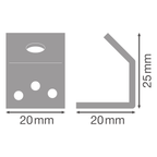 LEDVANCE LED Zubehör Panel 1200 Security Bracket / Sicherheitsklammer – Maßzeichnung