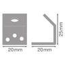 LEDVANCE LED Zubehör Panel 1200 Security Bracket / Sicherheitsklammer – Maßzeichnung