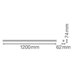 LEDVANCE LED Wand-/Deckenleuchte Linear UO 1200 33W/840 4000lm 110° weiß IP20 kaltweiß nicht dimmbar – Maßzeichnung