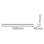 LEDVANCE LED Wand-/Deckenleuchte Linear UO 1500 60W/840 7100lm 110° weiß IP20 kaltweiß nicht dimmbar – Maßzeichnung