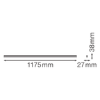 LEDVANCE LED Wand-/Deckenleuchte Linear Compact Batten 1200 20W/840 2000lm 140° weiß IP20 kaltweiß nicht dimmbar – Maßzeichnung