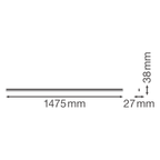 LEDVANCE LED Wand-/Deckenleuchte Linear Compact Batten 1500 25W/840 2500lm 140° weiß IP20 kaltweiß nicht dimmbar – Maßzeichnung