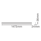 LEDVANCE LED Wand-/Deckenleuchte Linear Compact HO 1500 25W/840 2500lm 140° weiß IP20 kaltweiß nicht dimmbar – Maßzeichnung