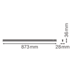 LEDVANCE LED Wand-/Deckenleuchte Linear Compact Switch 900 12W/830 1200lm 140° weiß IP20 warmweiß nicht dimmbar – Maßzeichnung