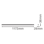 LEDVANCE LED Wand-/Deckenleuchte Linear Compact Switch 1200 14W/830 1400lm 140° weiß IP20 neutralweiß nicht dimmbar – Maßzeichnung