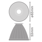 LEDVANCE LED Zubehör Track Reflektor D75 38° – Maßzeichnung