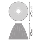 LEDVANCE LED Zubehör Track Reflektor D85 38° – Maßzeichnung