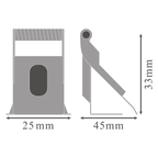 LEDVANCE Panel Mounting Clips Value Recessed (4 Stück) – Maßzeichnung