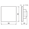 LEDVANCE LED-Panel LC RF TOUCH PANEL RGBW 220-240 23W IP20 – Maßzeichnung 2