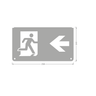 LEDVANCE Leuchten-Zubehör EM Exit Picto Left Right Piktogrammeinsatz Grün – Maßzeichnung