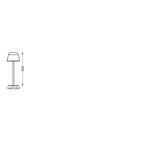 Osram LED Tischleuchte Endura Style USB 2,5W/2700-6500K 200lm tunable white dimmbar dunkelgrau IP54 – Maßzeichnung