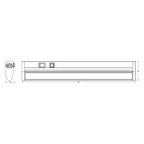 Osram LED Unterbauleuchte Linear Turn Connect 35cm 6W/3000-6500K 380lm tunable white dimmbar schwarz IP20 – Maßzeichnung