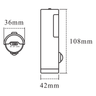 LEDVANCE LED-Nachtlicht Nightlux Torch herausnehmbar Bewegungssensor silber IP54 – Maßzeichnung