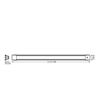Osram LED Lichtleiste Office Line Curve Suspended 1,1m 41W/4000K 3400lm neutralweiß nicht dimmbar weiß IP20 – Maßzeichnung