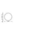 Osram LED Deckenleuchte Bathroom 300mm Click-CCT 18W/3000-4000K 1250lm tunable white nicht dimmbar chrom IP44 – Maßzeichnung