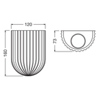 Osram Wandleuchte Decor Plaster Routes 1-flammig GU10 nicht dimmbar weiß IP20 – Maßzeichnung