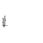 Osram Stehleuchte Decor Stick 2-flammig E27 nicht dimmbar beige IP20 – Maßzeichnung