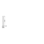 Osram Stehleuchte Decor Stick Tall 1-flammig E27 nicht dimmbar beige IP20 – Maßzeichnung