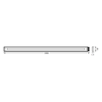 Osram LED-Band 5m TW Remote Control 35W/2700-6500K 1700lm tunable white dimmbar gelb IP20 – Maßzeichnung