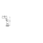 Osram LED Spot 1-flammig 3,4W/2700K 230lm warmweiß dimmbar schwarz IP20 – Maßzeichnung