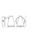 Osram LED Spot Pear 1-flammig 4,3W/2700K 210lm warmweiß nicht dimmbar grau IP20 – Maßzeichnung