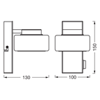 Osram LED Deckenleuchte Orbis Flame Click 5,5W/3000-4000K 350lm tunable white nicht dimmbar chrom IP44 – Maßzeichnung