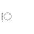 Osram LED Deckenleuchte Orbis Spiral Layer Round 38W/3000K 2140lm warmweiß nicht dimmbar weiß IP20 – Maßzeichnung
