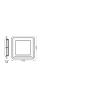 Osram LED Deckenleuchte Orbis Spiral Layer Square 26W/3000K 1750lm warmweiß nicht dimmbar weiß IP20 – Maßzeichnung