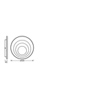 Osram LED Deckenleuchte Orbis Spiral Round 505mm 42W/3000K 2400lm warmweiß nicht dimmbar weiß IP20 – Maßzeichnung