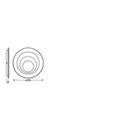 Osram LED Deckenleuchte Orbis Spiral Round 685mm 63W/3000K 4000lm warmweiß nicht dimmbar weiß IP20 – Maßzeichnung