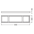 Ledvance Panel LED 1200 Surface mount kit – Maßzeichnung