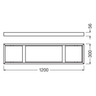 Ledvance Panel LED 1200 Surface mount kit – Maßzeichnung