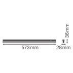 LEDVANCE LED Wand-/Deckenleuchte Linear Compact Switch 600 8W/840 800lm 140° weiß IP20 kaltweiß nicht dimmbar – Maßzeichnung