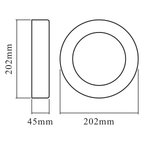 LEDVANCE LED Wandleuchte Endura Style Ring 16W/830 600lm warmweiß nicht dimmbar weiß IP44 – Maßzeichnung