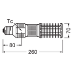 Osram LED NAV 360° 65-150W/740 kaltweiß 12000lm E40 KVG VVG – Maßzeichnung