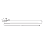 Osram Dulux L LED HF 25W/840 2G11 3250lm 140° neutralweiß nicht dimmbar – Maßzeichnung