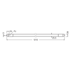 Osram LED SubstiTube T8 Pro 15-36W/865 G13 2400lm HF=EVG 1200mm 190° G13 tageslichtweiß – Maßzeichnung