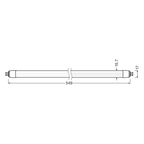 LEDVANCE LED-Röhre LED TUBE T5 EXTERNAL HO24 840 10,5W 1.600lm IP20 – Maßzeichnung