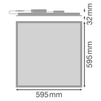 LEDVANCE LED-Panel PL CMFT 600 P 840 ZBVR 33W 4.320lm IP40/IP20 – Maßzeichnung