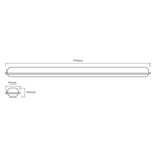 LEDVANCE LED Feuchtraumleuchte Submarine integrated 600 18W/840 1500lm nicht dimmbar IP65 – Maßzeichnung
